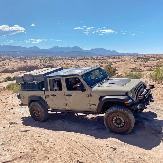 Cascadia 4x4 VSS Complete Hood Mounted Solar System; 80 Watt (Jeep Wrangler JL & Gladiator JT)