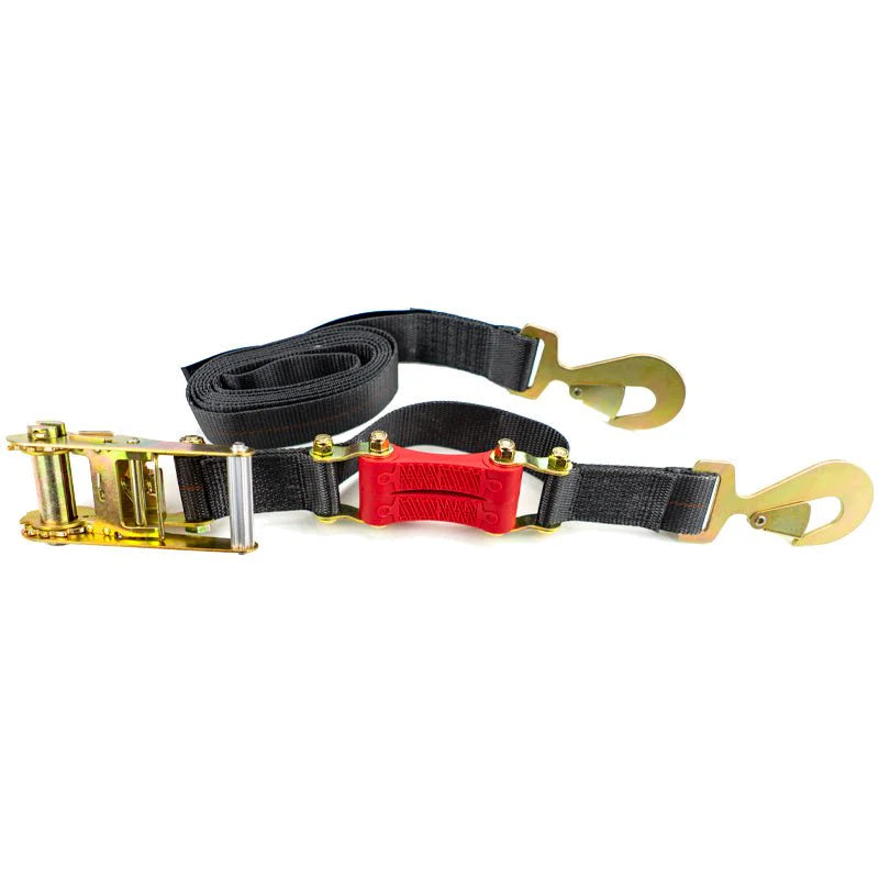 ShockStrap Ratchet Tie Down, Snap Hooks, 10,000lb Break Strength. [1 Strap]