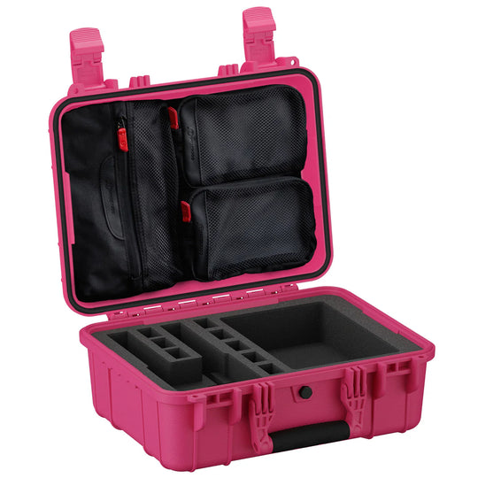 Condition 1 16" 2 Pistol Case #179 Pink w/ Lid Organizer