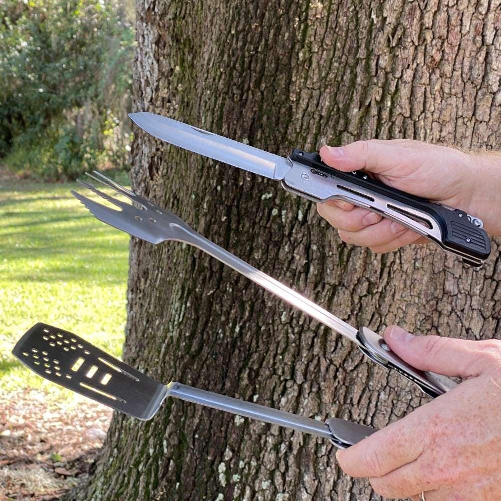DEFIANCE TOOLS STAINLESS STEEL BBQ MULTI TOOL - 6 IN 1