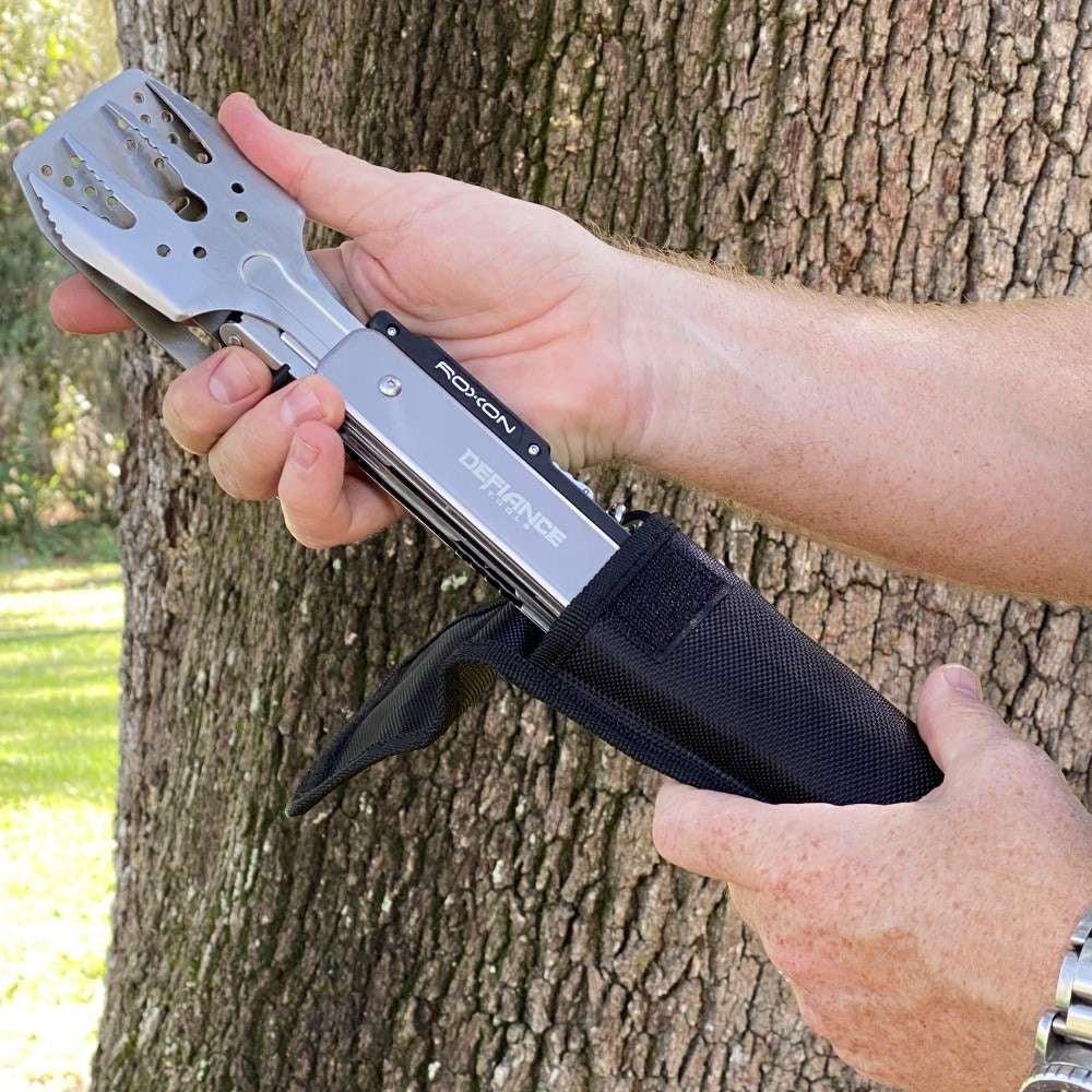 DEFIANCE TOOLS STAINLESS STEEL BBQ MULTI TOOL - 6 IN 1
