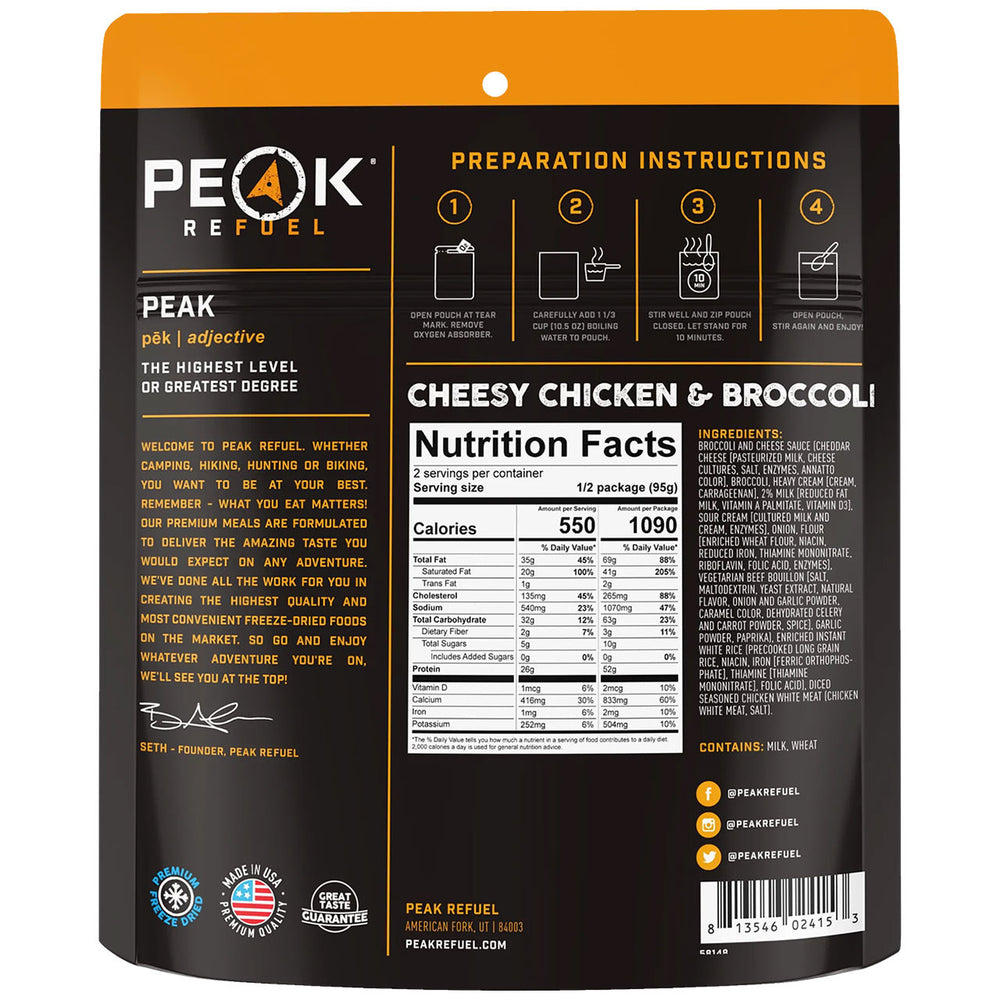 PEAK REFUEL Cheesy Chicken & Broccoli