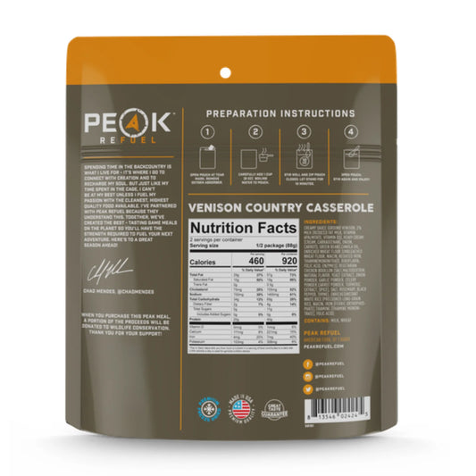 PEAK REFUEL Venison Country Casserole