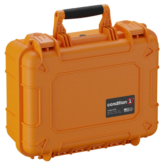 Condition 1 16" 2 Pistol Case #179 Orange w/ Lid Organizer
