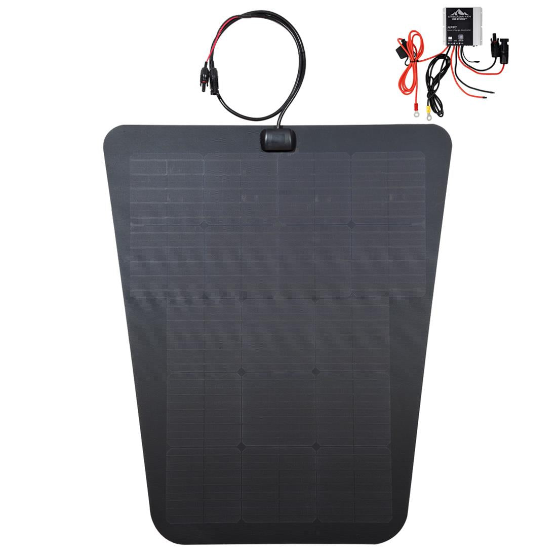 Cascadia 4x4 VSS Complete Hood Mounted Solar System; 85 Watt (16-23 Tacoma w/o Hood Scoop and F150)