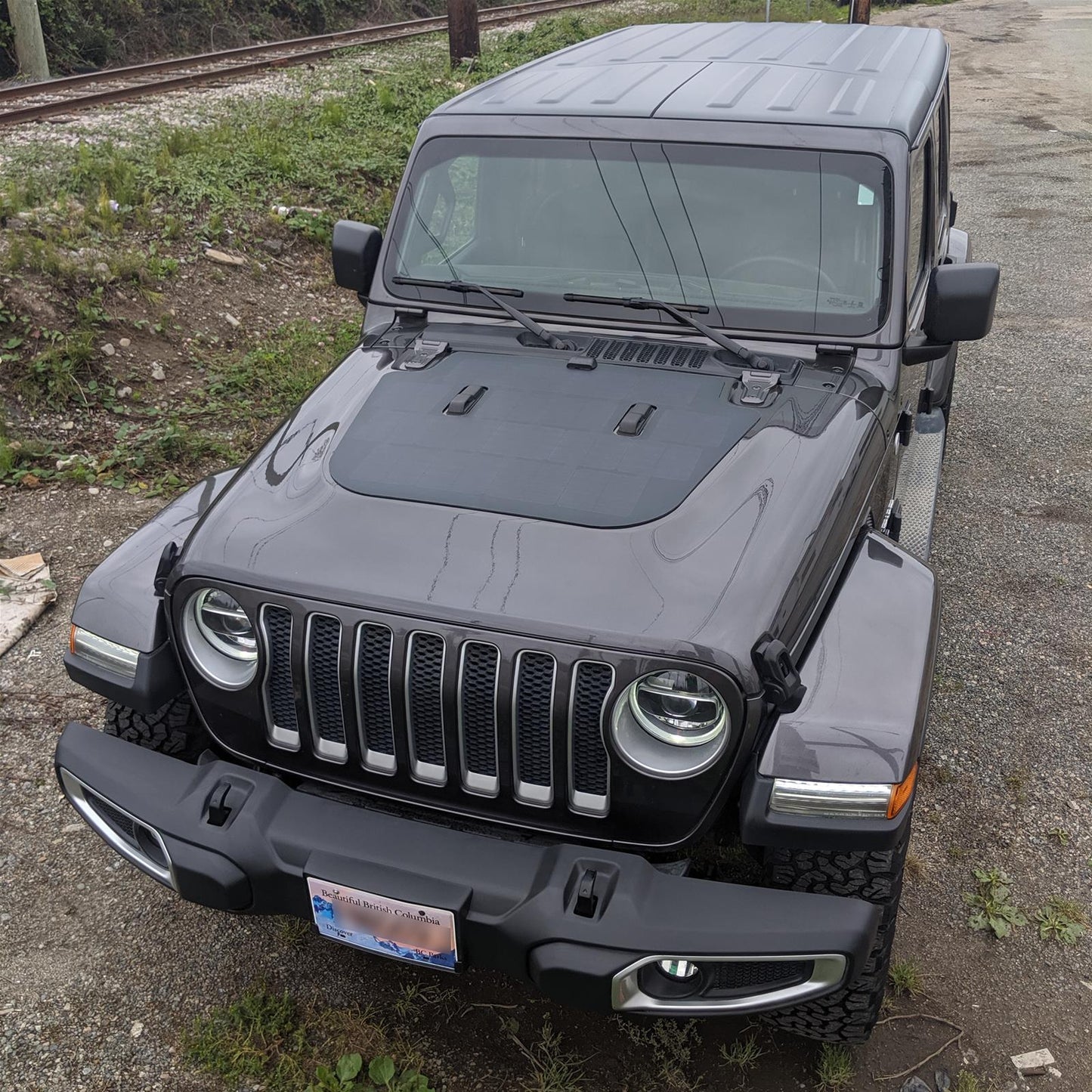 Cascadia 4x4 VSS Complete Hood Mounted Solar System; 80 Watt (Jeep Wrangler JL & Gladiator JT)