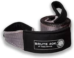 OVS Tow Strap 40,000 lb. 4" x 8' Gray With Black Ends & Storage Bag Universal
