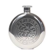 DEFIANCE TOOLS 5 OZ STAINLESS STEEL TRAVEL HIP FLASK