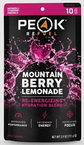 PEAK REFUEL Mountain Berry Lemonade Re-Energizing Drink Sticks