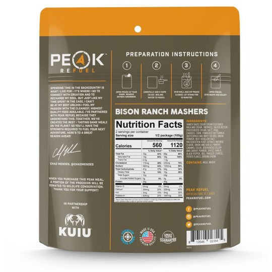 PEAK REFUEL Bison Ranch Mashers