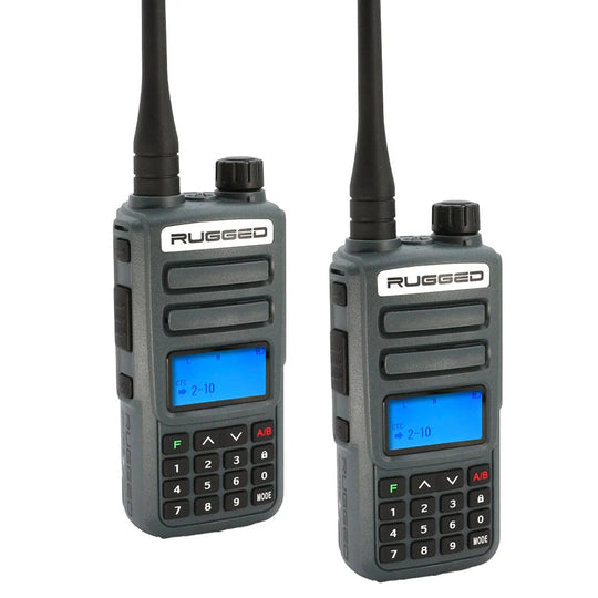 2 PACK - Rugged GMR2 PLUS - GMRS / FRS Two Way Handheld Radios