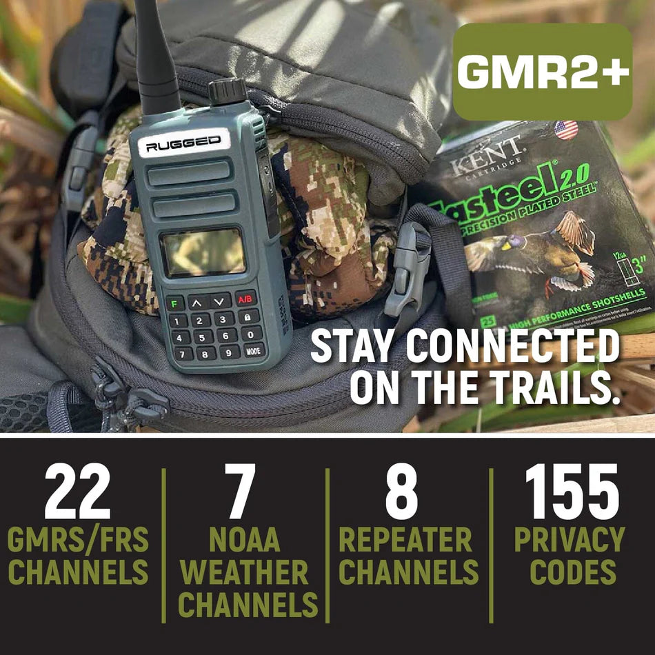 Rugged GMR2 PLUS - GMRS/FRS Two Way Handheld Radio