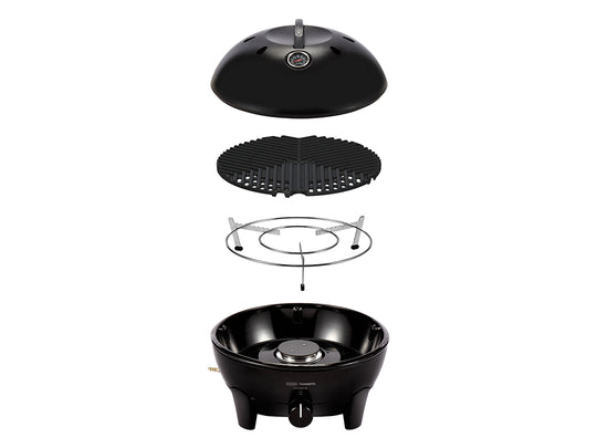 CADAC Citi Chef 40/ Black/ Portable 4 Piece/ Gas Barbeque/ Camp Cooker