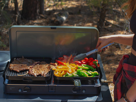 CADAC 2 Cook 3 Pro Deluxe/ Portable 3 Piece/ Gas Barbeque/ Camp Cooker