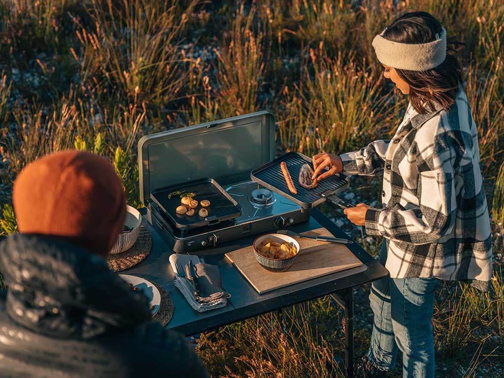 CADAC 2 Cook 3 Pro Deluxe/ Portable 3 Piece/ Gas Barbeque/ Camp Cooker